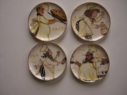 4 White Apron Chef Platters