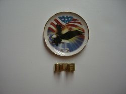 Eagle & Flag Dish with Plate Stand