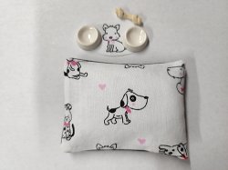 Dog Bed Set - Dogs w/ Pink Collars