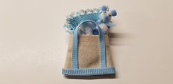 Canvas Tote Bag - Filled w/ Baby Items - Light Blue