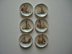 Yellow & Blue Sailing Boat Dishes