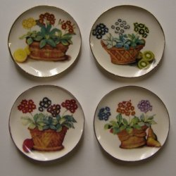 Flowers in Basket Dishes