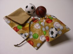 Sleeping Bag, Tote Bag, Soccer Ball & Basket Ball - Tan Sports
