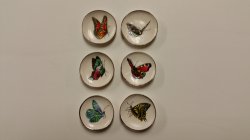 6 Butterfly Plates