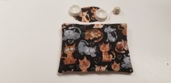 Cat Bed Set - Gray & Tan Cats