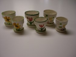 Flower Pots with Trays - Handpainted