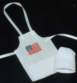 Chef Apron and Hat with Flag