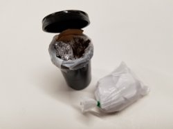 Trash Can with Trash - Black