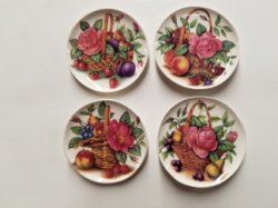 Flowers & Fruit in Basket Dishes