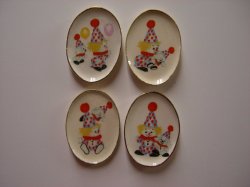 Red & Yellow Clown Dishes