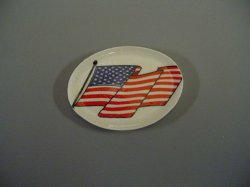 American Flag Waving Dish
