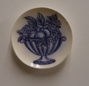 Blue Bowl of Fruit Dish - Click Image to Close