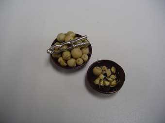Bowls with Nuts, Nut Cracker & Nut Shells - Click Image to Close